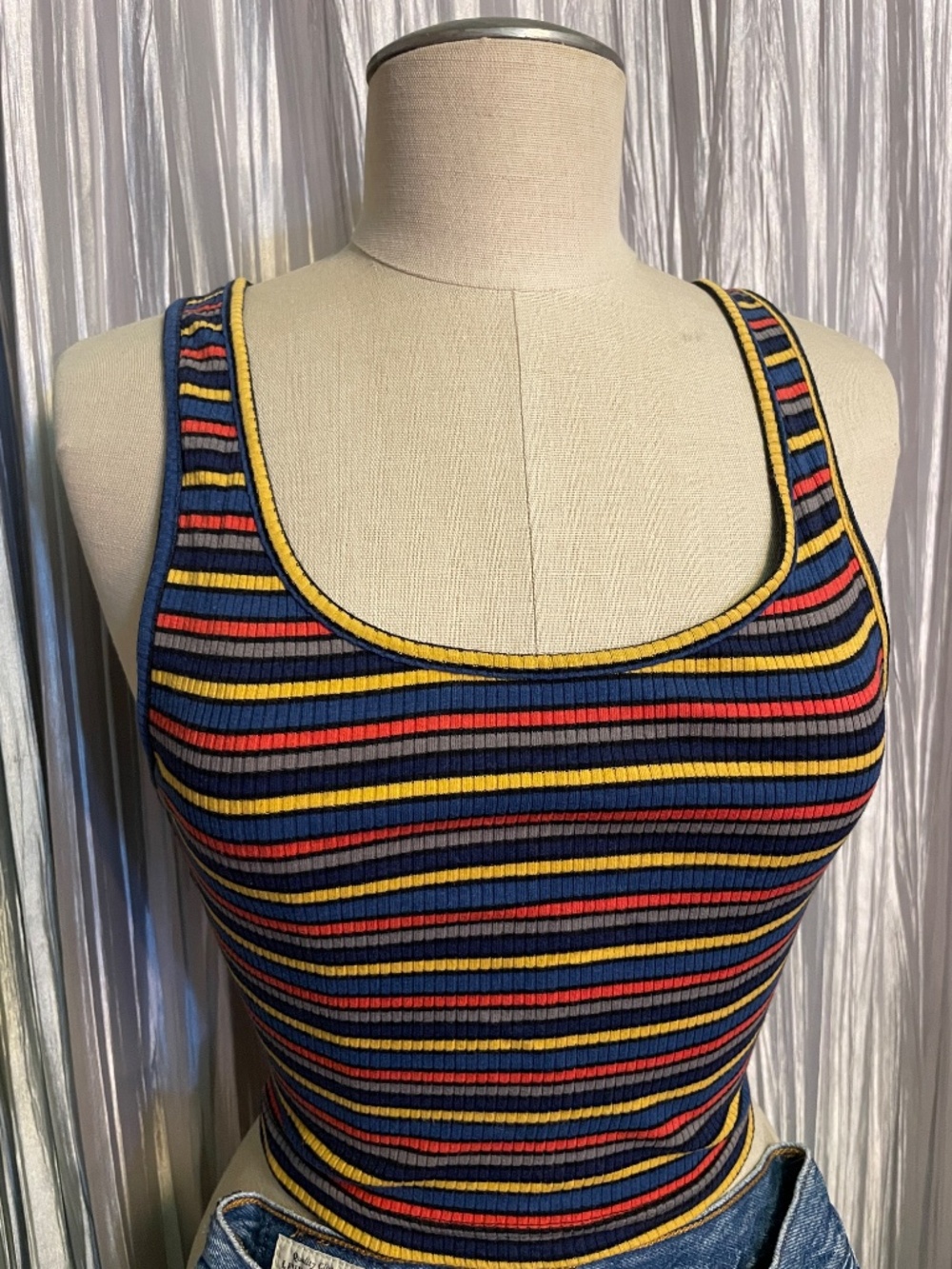 Top Shop Striped Crop Tank